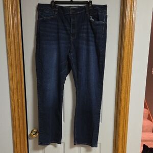 Classic Dark Blue Men's Straight Jeans